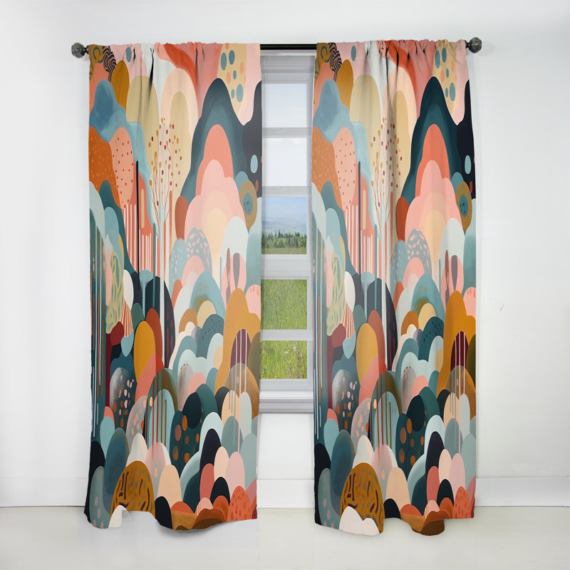 Belina - Minimalisme rose III - Rideau minimalisme - Velours obscurcissant - 1 panneau, L 52 po x L 63 po