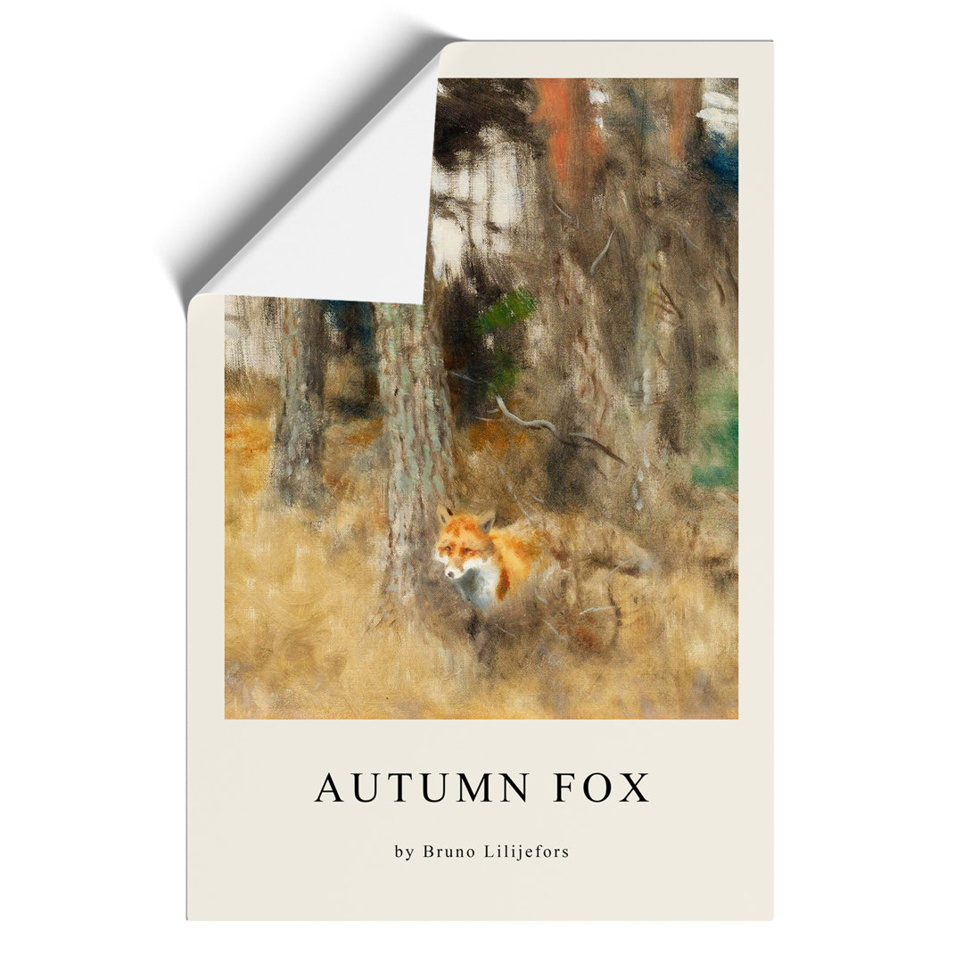 Roaming Fox Print by Bruno Liljefors - Frameless Print