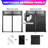 40" X 20"-portable Dj Facade Booth Table With Black&white Lighting Scrims Flat Dj Booth Panel-black Metal Frame