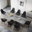 Ensemble de salle à manger moderne avec table de salle à manger extensible en pierre frittée de 110,23 po et 8 chaises en similicuir-1533752459-1506346770
