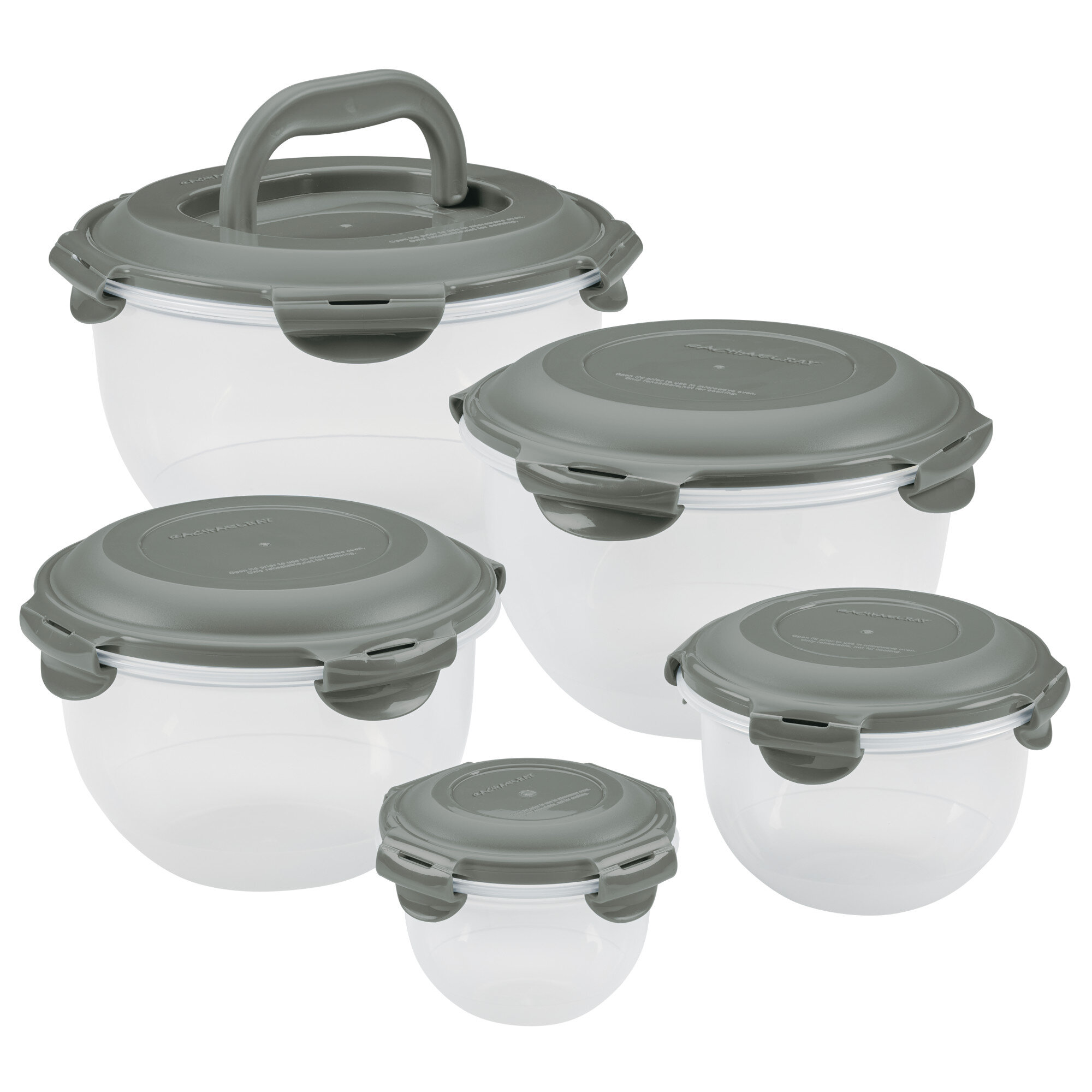 LocknLock 8-Piece Nostalgic Nestable Bowl Storage Set 