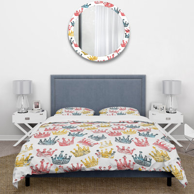 Ensemble de housse de couette pour enfants rouge, vert et royal