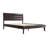 Diamor Queen Size Modern Solid Platform Wood Bed Frame, DIB-42-Q, with Geometric Headboard, Espresso Oak, No Box Spring Needed-1057691964-1057691967