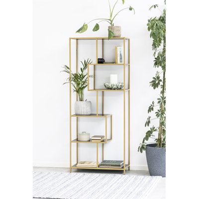 Romilda 185cm H x 77cm W Steel Etagere Bookcase