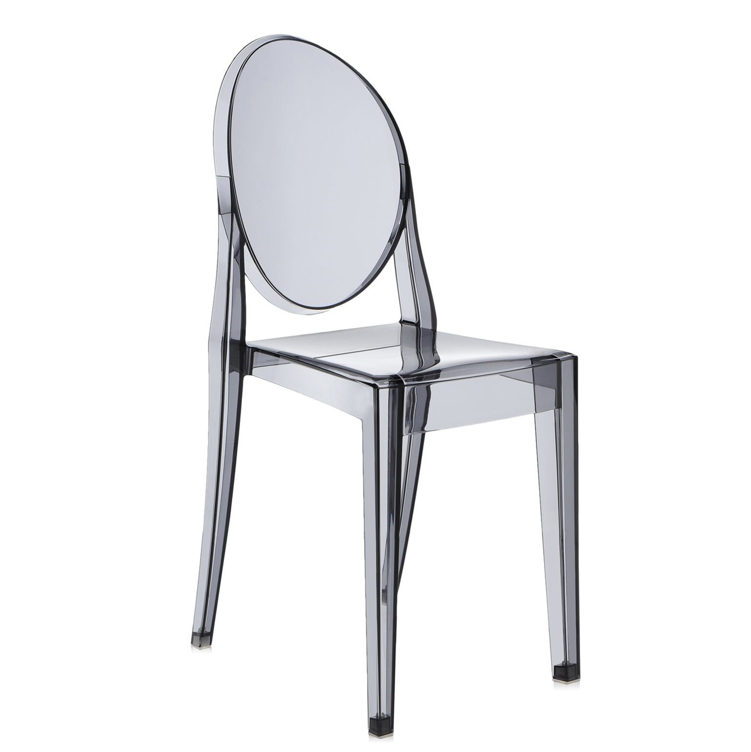 Ghost Stackable Patio Side Chair, Smoke Gray