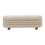 Banc de rangement ovale rembourré avec pattes boule en bois massif-1205270047