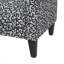Chaise d'appoint à motif de vigne bouclée noire avec pieds en bois massif brun foncé-130417623-130417626