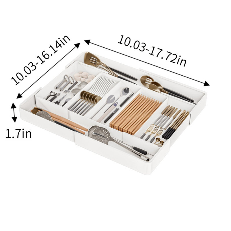 Boîte de rangement extensible pour tiroir extensible