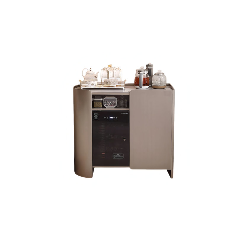 37.6"Gray Solid Wood Storage & Sideboard Integrated Cabinet