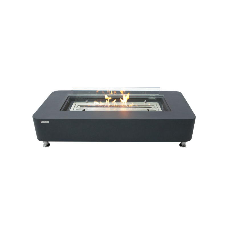 Sydney Slate Black Concrete Ethanol Fire Pit Table