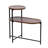 Small Coffee Tables 2-tier Modern Sofa Side Table with Wood Storage Shelf Living Room End Tables Nightstands (Walnut Brown)