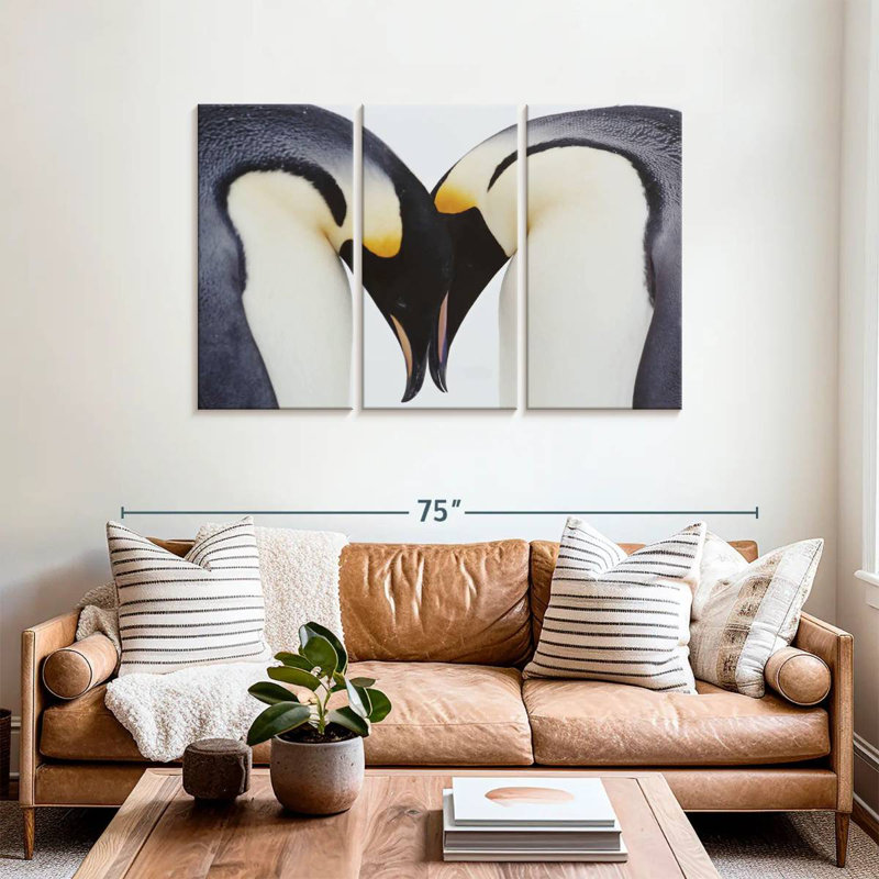 Brampt Two Emperor Penguins, 36" H x 57" W