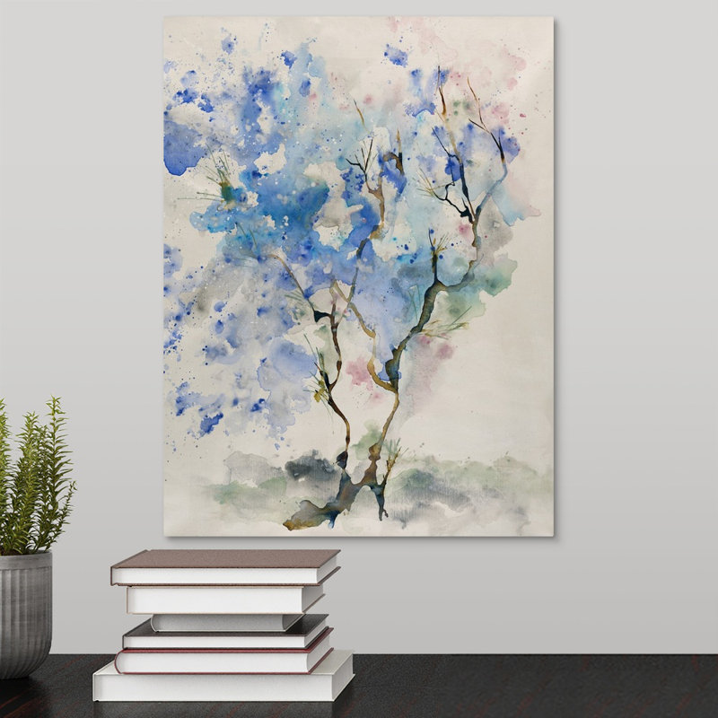 « flowing branches », peinture sur toile, Toile tendue, H 16 po x l 12 po x p 1,25 po