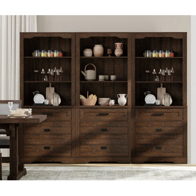 Armoire garde-manger à 3 colonnes et 3 niveaux Glenford