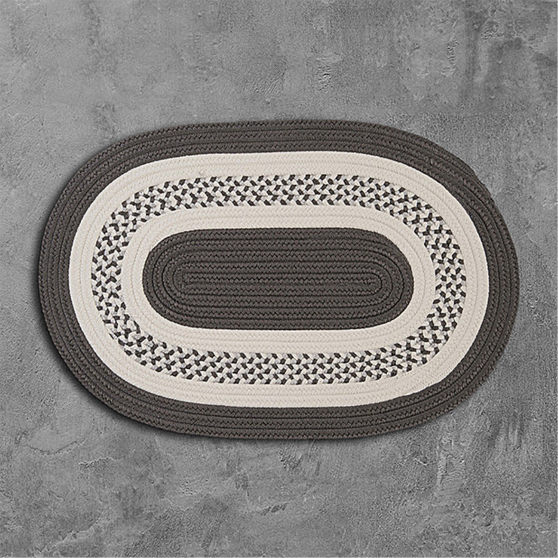 Tapis intérieur / extérieur Crescent - gris, Ovale 9 pi x 12 pi
