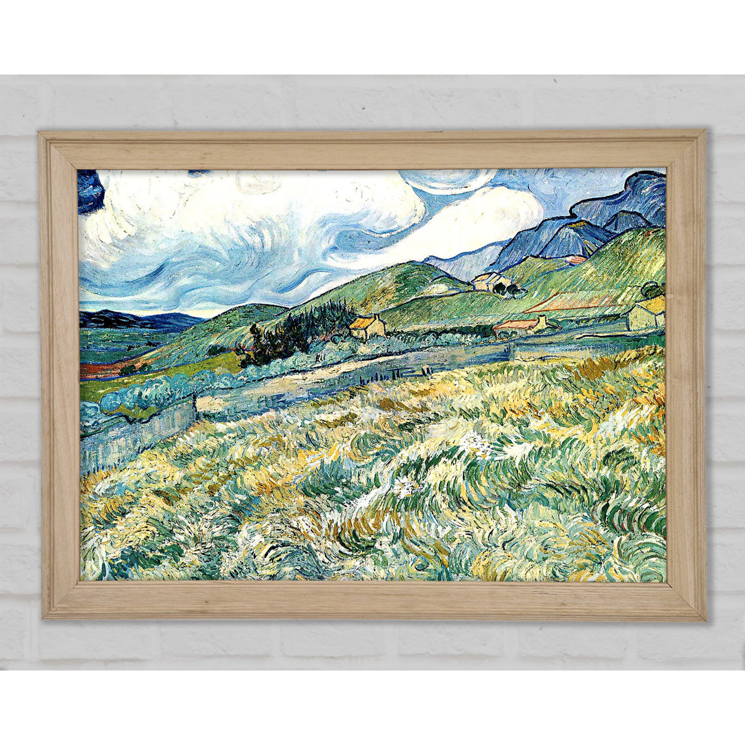 Van Gogh Berglandschaft hinter dem Krankenhaus Saint-Paul - Druck