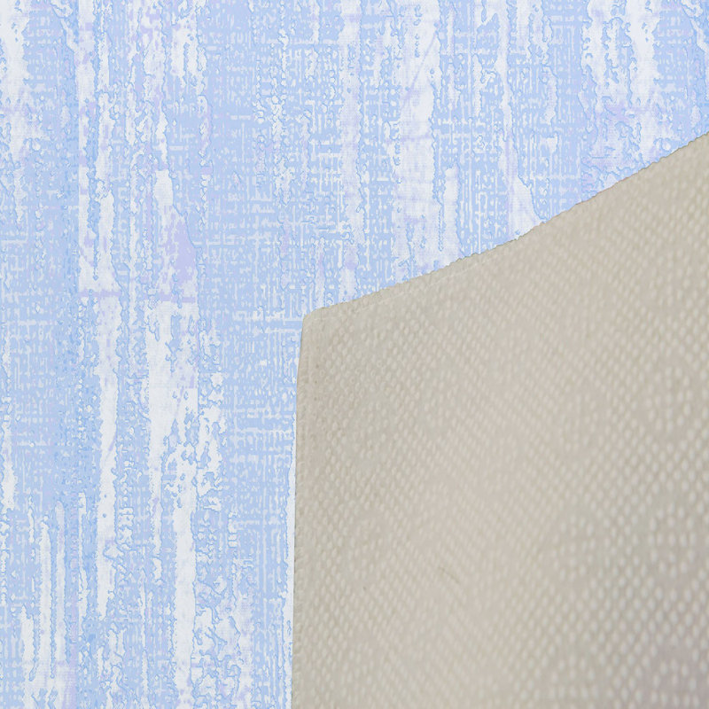 Tapis en polyester tissé à la machine bleu pastel, Rectangle 5 pi 3 po x 7 pi 7 po