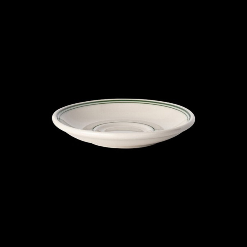 Boston Green Saucer Rolled Edge