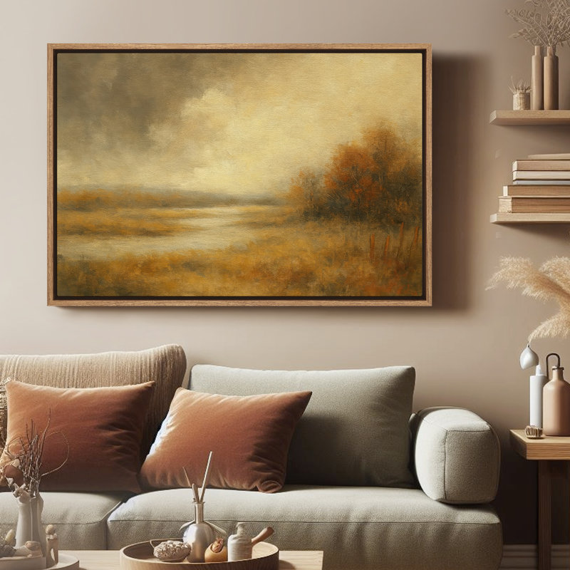 Art mural encadré abstrait rétro antique classique pour chambre à coucher, H 36 po x l 24 po, Naturel