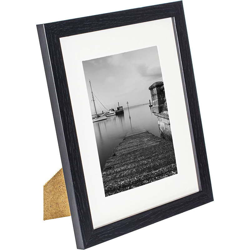 Picture Frame with Mat, Black