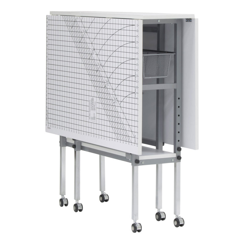 Orwell Fabric Cutting Table with Grid and Storage