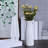 9.5"h  White Ceramic Vases 4 Pack