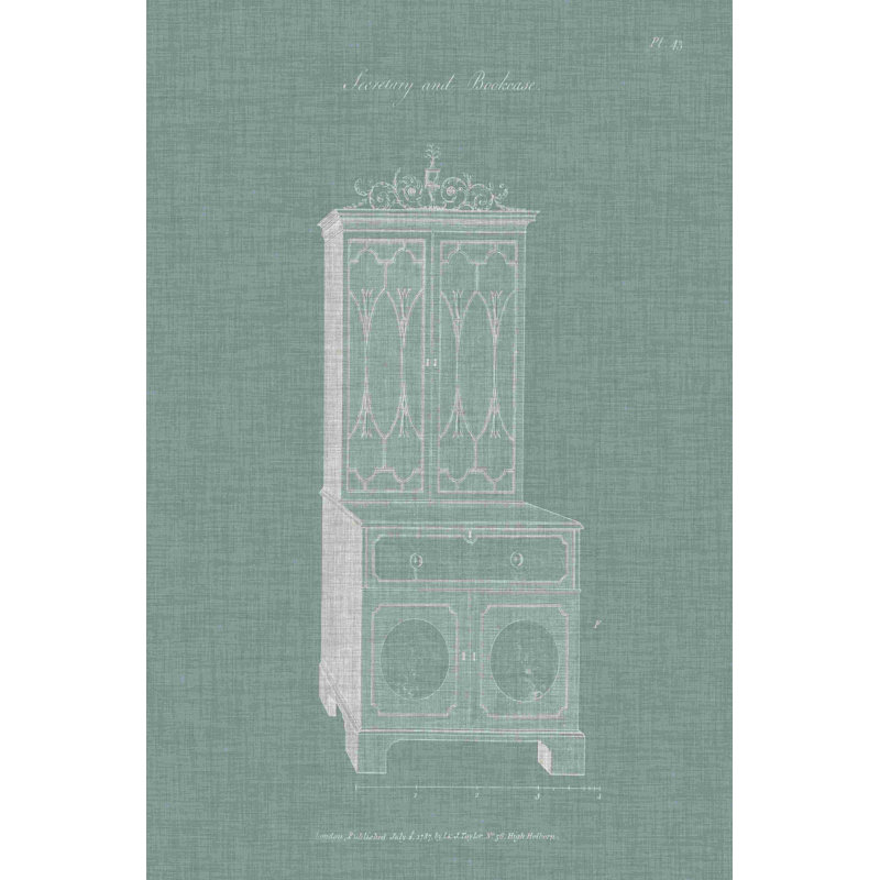 Bureau et bibliothèque Hepple Blanc III, H 18 po x l 12 po