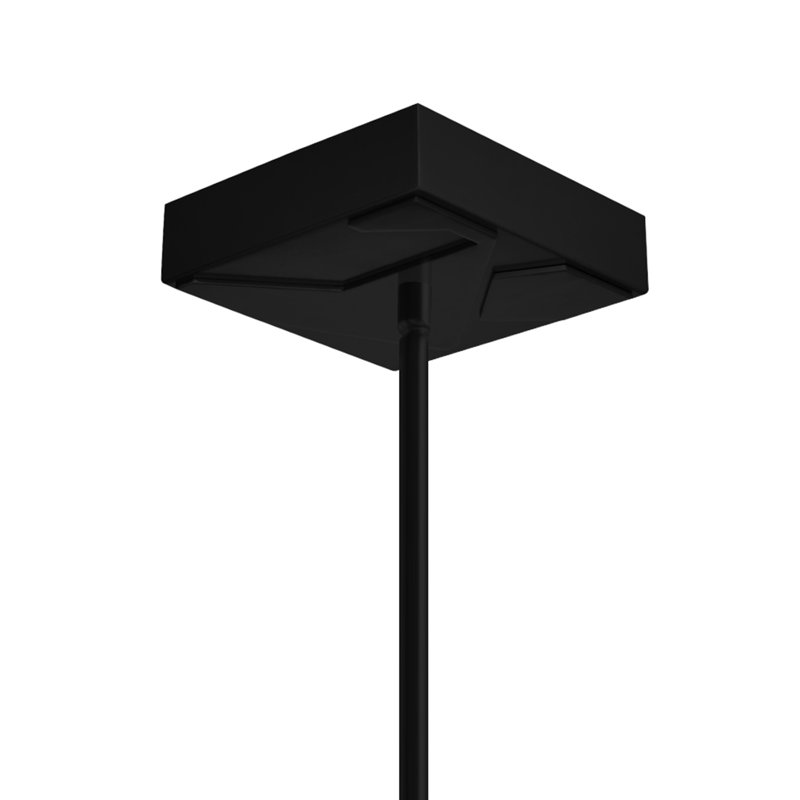 Lustre à DEL intégré de 50 pouces - Luminaire suspendu moderne noir avec température de couleur réglable, Noir