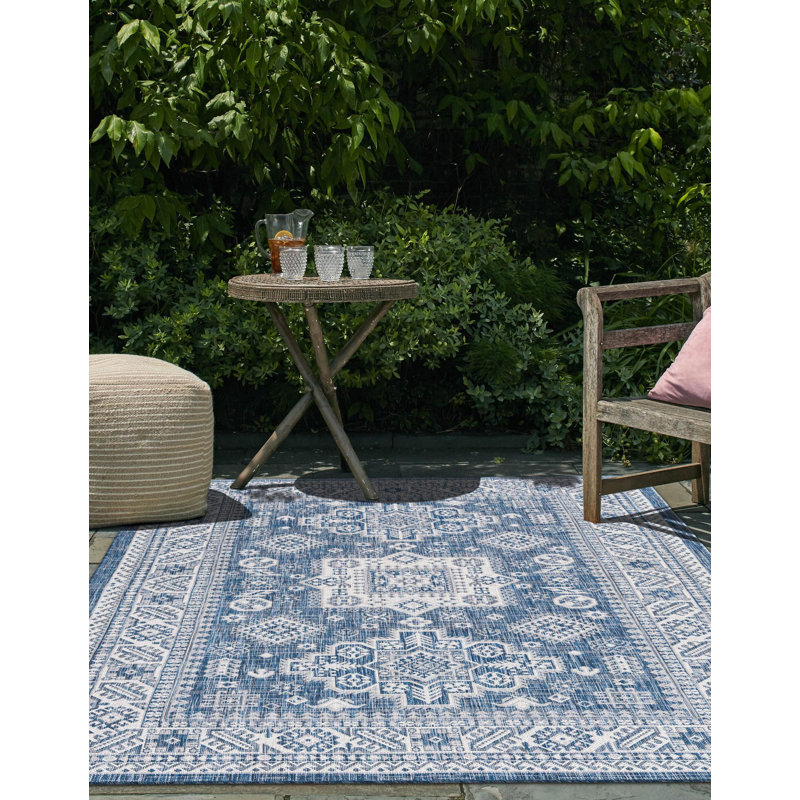 Tapis intérieur / extérieur brun Anariya, Rectangle 10 pi x 13 pi