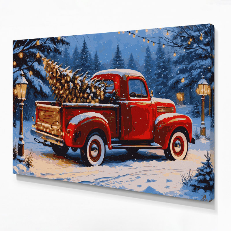 Art mural sur toile de Noël, H 20 po x l 24 po