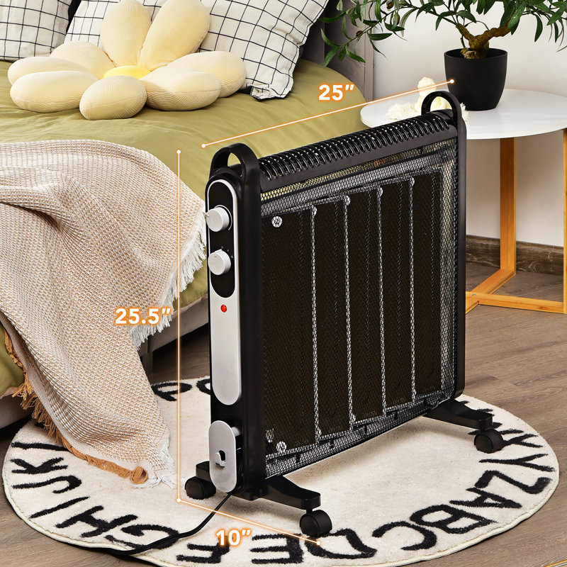 Costway 4000 BTU Electric High Efficiency Radiator Space Heater with Adjustable Thermostat