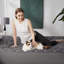Protège-matelas matelassé Lits / Simple TG avec housse en relief brossé, couvre-lit noir et respirant pour chambre de dortoir-1557769191-1543631560
