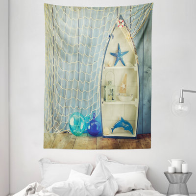 Tapisserie polyester tropique mer