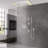 Square Rainfall Shower System in Matte Black with Handheld Wand and Easy-Clean Nozzles
