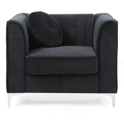 Fauteuil incliné noir élégant Sleek