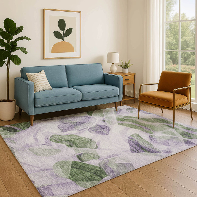 Premium Machine Washable Chelston AMF1863 Abstract Rug, Rectangle 3' x 5'