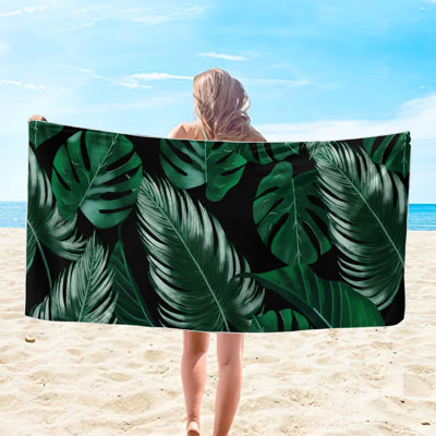 Microfiber Beach Towel Super Colorful Bath Towel Sandproof Beach Blanket Multi-Purpose Towel For Travel Swimming Pool 30x60 Inch