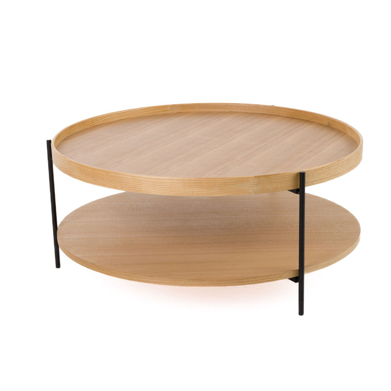 Sulender - Modern Large Coffee Table, Natural Wood