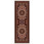 Tapis rouge / brun en chenille de coton à imprimé oriental Guria-1819143285
