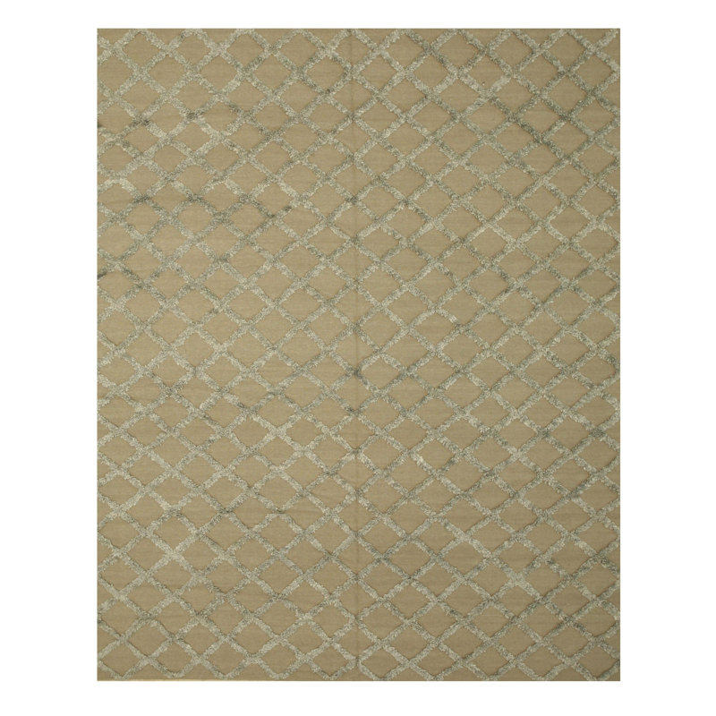 Tapis brun clair tissé à la main Moffett, Rectangle 6 pi x 9 pi