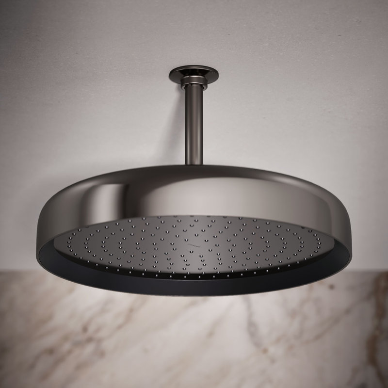 Statement 14" Single-Function Wall or Ceiling-Mount Round Rainhead, Round Rain Showerhead 2.5 GPM, Vibrant Titanium