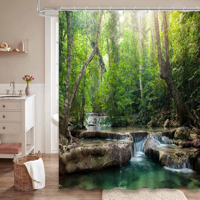 Rideau de douche Streaming Waterfall Erawan