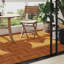 Carreaux de terrasse Felker vidaXL, 11,8 po x 11,8 po, bois d'acacia massif, résistant aux intempéries