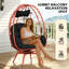 Swivel Patio Lounge Chairs, Steel Rattan Egg Style For Home Patio