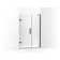 Composed 45-1/4-In46-In W X 71-1/2-In H Frameless Pivot Shower Door With 3/8-In Crystal Clear Glass And Back-To-Back Vertical Door Pulls