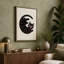 Striped Cat Crescent Retro - Wrapped Canvas-1475241350-1475241369