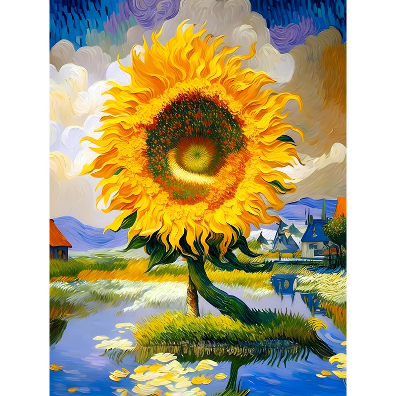 Tournesol aube, H 32 po x l 24 po