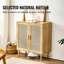 Buffet naturel avec tablettes réglables et esthétique rétro, 31,5 pouces, pour le couloir, le rangement ou d'autres pièces