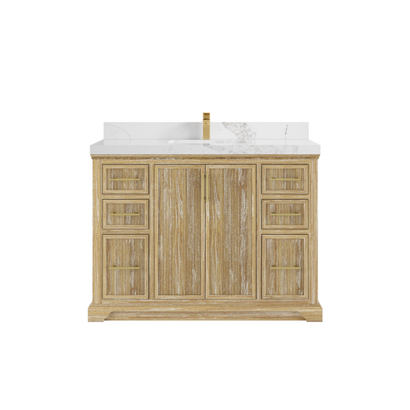 Ensemble de meuble-lavabo simple 48 po Brecht, Calacatta Nuvo