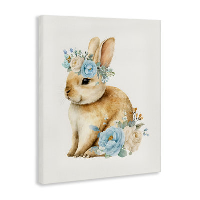 Watercolor Nursery Bunny Canvas, design by LSR Design Studio